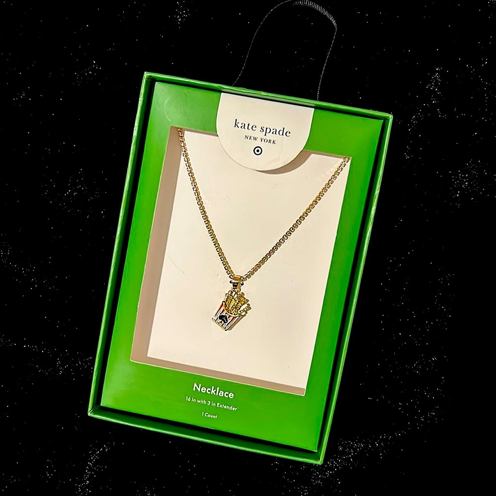 Kate Spade x Target Necklace French Fry Pendant NEW! - Picture 10 of 12